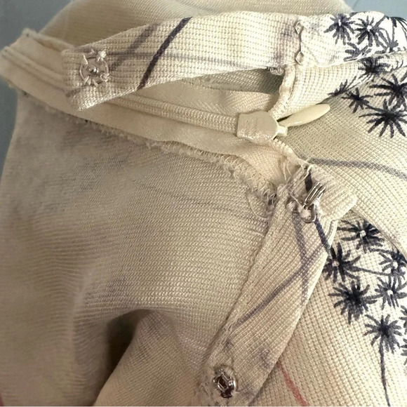 MINT Vintage 2Piece Set Silk Blouse Silk Wool Skirt Cream Dandelion Print Size 8 - Picture 12 of 15